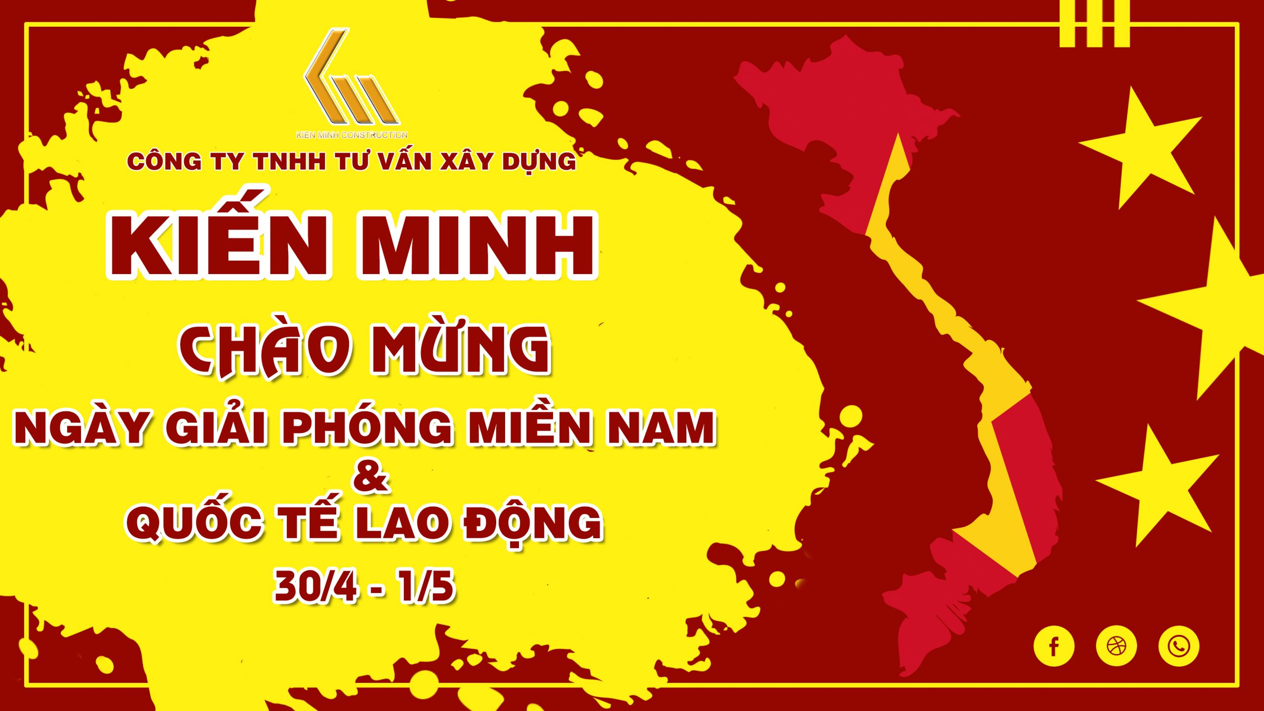 CHÀO MỪNG ĐẠI LỄ 30/4 & 1/5 - Kiến trúc xây dựng Kiến Minh - Xây Nhà Trọn  Gói tại Quảng Bình
